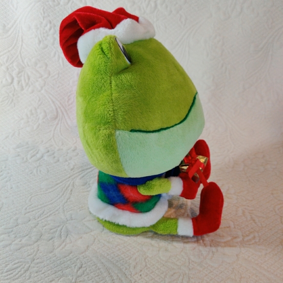 Gemmy Ind Animated Christmas Musical Frog With  "Down The Chimney" Song 2009 - Picture 2 of 9